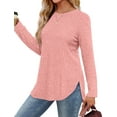 thumbnail image 2 of Fantaslook Long Sleeve Shirts for Women Casual Tunic Tops Dressy Crew Neck Pullover Fall Lightweight Sweaters for Women, 2 of 7