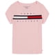 thumbnail image 1 of Camiseta Tommy Hilfiger para niña con diseño de bandera rosa, sombra rosa, 12 a 14 años, 1 of 2