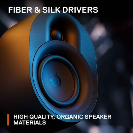 SteelSeries - Arena 7 2.1 Bluetooth Gaming Speakers with RGB Lighting (3 Piece) - Black