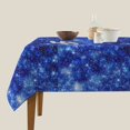 thumbnail image 3 of Wukai Blurred Star Snow Christmas Waterproof Tablecloth for Kitchen Dining, Fits Square Tables for 2-4 Seats -60"x60", 3 of 7
