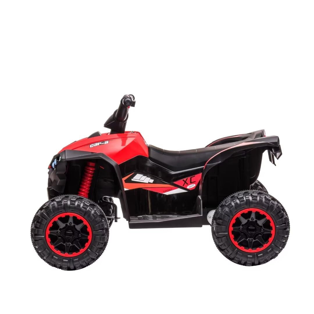 TROPOW Electric Ride On Cars with Remote Control,Kids Ride On ATV 4 Wheeler, Electric Battery-Powered with Remote Control, Music, Horn, Led Lights, USB Port