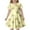 Yellow, variant on Tisuna Girls Summer Dress Cartoon Bee Print Short Sleeve Crew Neck Dresses Comfortable Soft Little Girls Children'S Casual Wear Yellow Size 8-9 Years