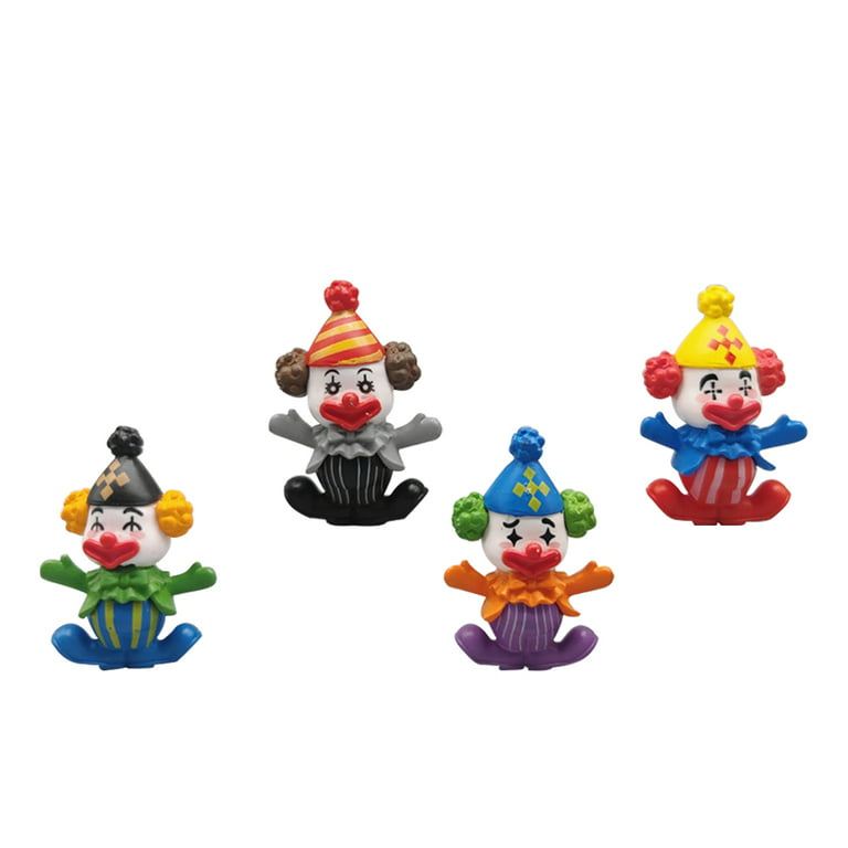 Toddmomy Circus Clown Figurines 5Pcs Miniature Clown Figurines Carnival  Cake Topper Clown Ornaments for Home Office Landscape