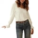 thumbnail image 1 of Camisa de Larga para Mujer, Moda de Otoño, Color Liso, Cuello en V, Camiseta de Larga. L, 1 of 6