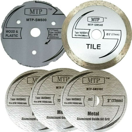 

MTP 5x 3 Wood Plastic Metal Masonry Blade For Rigid PSBCS02 Milwaukee 2522-20 3 Cut off Tool Dremel Saw Max