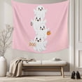 thumbnail image 5 of Halloween Small Tapestry for Bedroom Wall Hanging Tapestry, Cartoon Cute Ghost Fall Pumpkins Ceiling Backdrop Tapestries Poster Blanket Wall Decor for Teens Room Living Room Dorm 23" x 28", 5 of 8