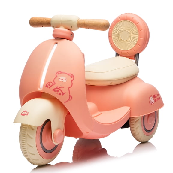 12V Kids Ride On Electric Motorcycle,Toddler Scooter For 1-3 Years BABY's First Toy.Pink