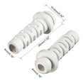 thumbnail image 4 of Unique Bargains 30 Pcs 4mm Diamètre Intérieur PVC Cordon de Soulagement de Tension Protecteur de Botte Tuyau d'Outil Électrique Blanc, 4 of 4