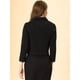 thumbnail image 5 of Women's Elegant Single Breasted Point Collar Short Coat with Pockets Black M, 5 of 6