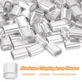 thumbnail image 3 of Unique Bargains 100 Pack Aluminum Crimping Loop Sleeve for 1/8' Diameter Wire Rope, Oval Aluminum Wire Rope Sleeve, 3 of 6