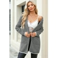 thumbnail image 6 of Eytino Women's Cardigan Hooded Long Sleeve Soft Chunky Knit Sweater Open Front Coat Oversized Hooded Cardigan Outwear Gray L, 6 of 11