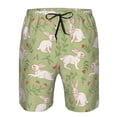 thumbnail image 3 of Goofa Cute Rabbit And Flower Printed Mens Swim Trunks Summer Quick Dry Short Beach Swimwear Bathing Suits-XX-Large, 3 of 9