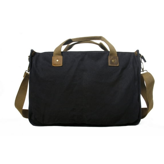 *Clearance* Vagarant Traveler 15" Canvas Messenger Casual Bag with Lift Handle C34.BLK