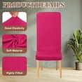 thumbnail image 3 of 4Pack Dining Room Chair Covers, 45-55cm Parson Chair Slipcover, Rose Red, 3 of 7