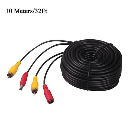 Ip Bus Extension Car Cable - Podofo Video Cable RCA DC Audio AV Extension Cable for CCTV Security, Tuck Bus Trailer Car Backup Camera Parking System (10M/32ft)