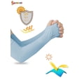 thumbnail image 2 of Spencer 5 Pair Cooling Arm Sleeves for Women Men, UV Sun Protection Sleeves to Cover Arm Tattoo for Biking Driving Hiking Outdoor Sports "Blue", 2 of 8