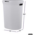 thumbnail image 2 of Superio 40L Elegant Ribbed Plastic Laundry Hamper with Lid-White Smoke, 2 of 5