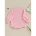 thumbnail image 3 of Bagilaanoe Newborn Baby Girl Boy Oversized Romper Sweatshirt Long Sleeve Bodysuits Print Pullover 3M 6M 12M 18M Infant Spring Casual Tee Tops, 3 of 8