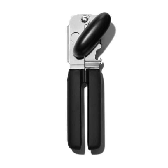 CanOpener Manual, YILUSH  Can Openers Hand Held with Comfort Anti-Slip Handles, Heavy Duty Stainless Steel Can Opener Smooth Edge and Bottle Openers, Easy Turn Can Openers for Seniors, Kitchen, Black