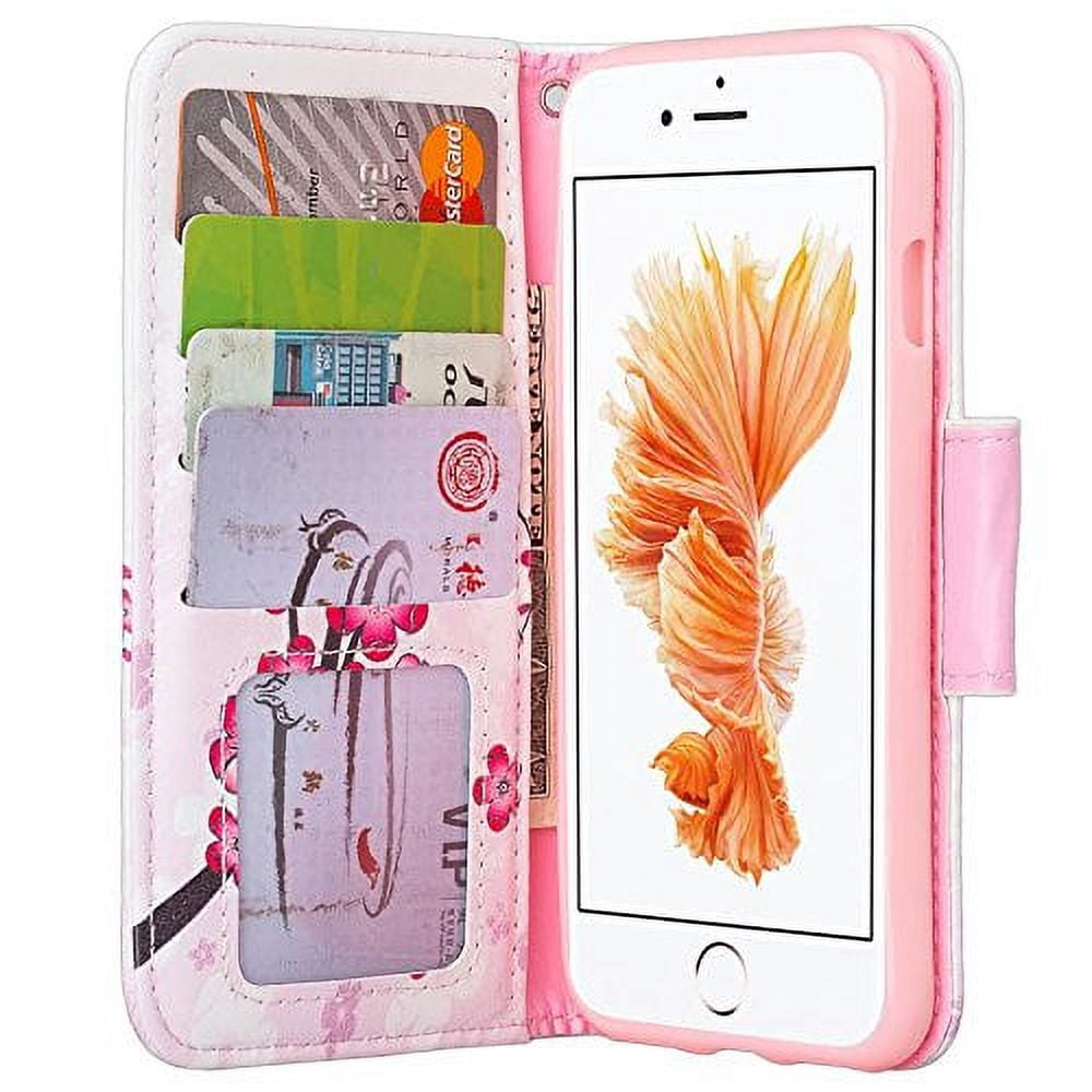 Cellphone Wallet Case with Kickstand for iPhone 7 iPhone 8
