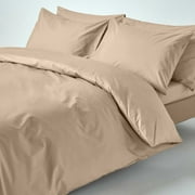 The Great American Store Lightweight Microfiber King/Calking Size Duvet Cover Set With Zipper Closure Solid Beige Soft And Comfrotable Comforter Cover and Pillow Shams