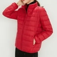 thumbnail image 6 of GEWSEY Women's Lightweight Packable Down Jacket Quilted Puffer Coat with Stand Collar (Red, L), 6 of 8