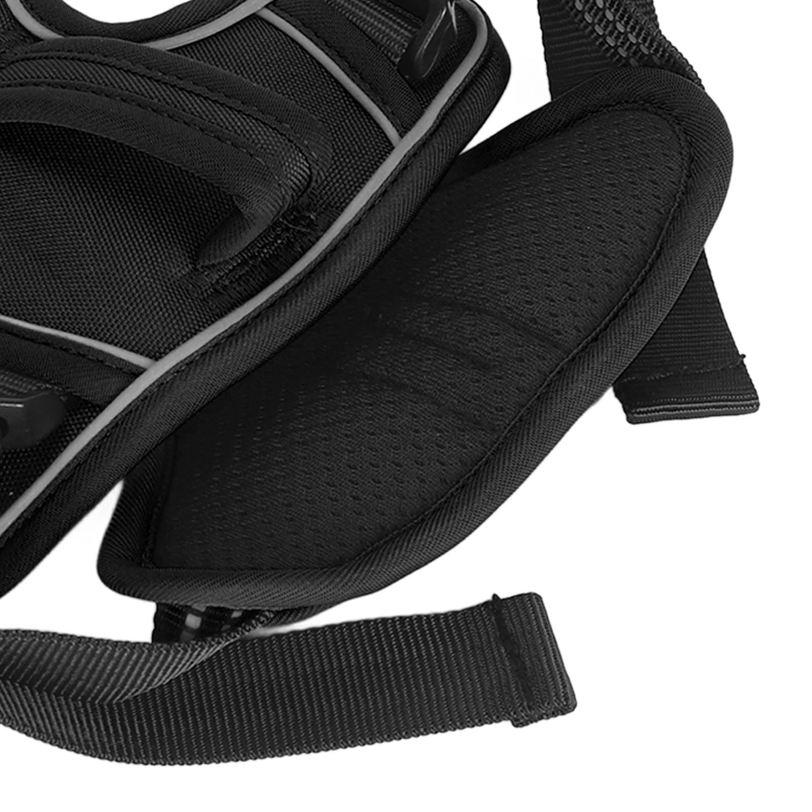 Rupoun Pet Sports Harness Adjustable Dog Chest Harness Lightweight Breathable Dog Vest for Running Walking Training Black 11.81 inches / 30 cm