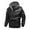 Black, variant on IYTR Men's Winter Warm Faux Leather Hooded Jacket with Hood Thickened Fleece Lined Pockets Zipper Motorcycle Outwear Coats Coffee L