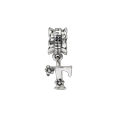 thumbnail image 2 of Solid 925 Sterling Silver Reflections Letter T Dangle Bead (7.3mm x 18.2mm), 2 of 3