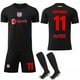 thumbnail image 1 of Barcelona Borta Svarta Fotbollströja Set 2024-2025 Nr. 11 RAPHINHA, 1 of 2