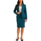 thumbnail image 2 of Conjuntos de falda para mujer INSPIRE CHIC, traje sin cuello, blazer y faldas lápiz, 2 piezas, atuendos elegantes, 2XL, azul lago, 2 of 6