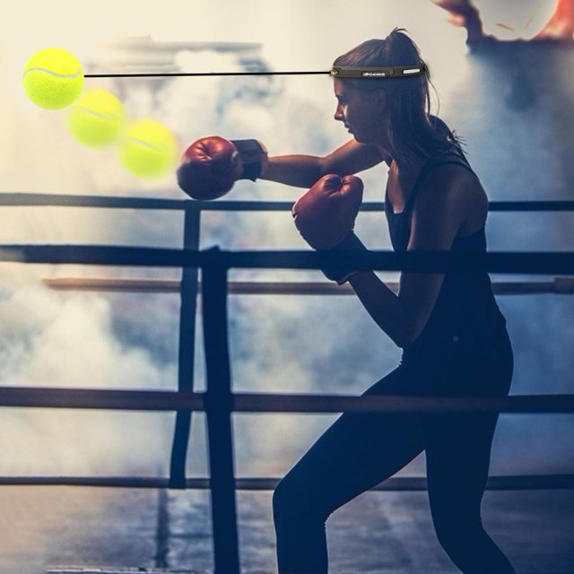 Bola de velocidad de boxeo Bolas de goma para boxeo 3 uds. para entrenamiento de reacción de agilidad con banda para el sudor piezas de equipo FLhrweasw Nuevo
