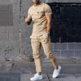 thumbnail image 2 of Playeras De Compresión Para Hombre, Conjunto De Dos Piezas De Camiseta Y Pantalones Cortos De Manga Corta Con Estampado Completo Para Hombre, Camisa Estampada Y Pantalón Corto., 2 of 4