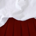 thumbnail image 7 of xfsWaSs Little Girls Clothes Toddler Outfit Sleeveless Polo Shirt Summer Tank Tops Pleated Skirt 2 Piece Set Preppy Style Kids Clothing Sets 6-7 Years, 7 of 7