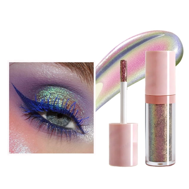 Metallic Liquid Eyeshadow Multi Looks Long Lasting Glitter Multichrome Eyeshadows Makeup 5Ml, Makeup Eye Shadow
