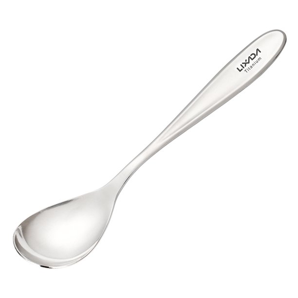 TFixol Lixada, cubiertos ligeros de titanio para cena, cuchara, cubiertos para acampar al aire libre