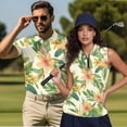 thumbnail image 2 of Aplkyhs Matching Couple Sport Shirts Quarter Zip Matching Golf Shirts for Couple Lightweight Mens Hawaiian Shirt Moisture Wicking Suitable for Outdoor Sports Tropical Plumeria, 2 of 6