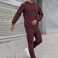 thumbnail image 5 of TrdSipl Men's Sweatsuit Two-Piece Sets Hoodie & Joggers Set Lounge Plaid Fleece Tracksuits Athletic Hiking Jogging Sets, 5 of 9