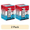 (2 pack) Prime Sugar Free Energy Drink, Ice Pop, 12 fl oz, 4 Pack, Cans, 200mg Caffeine