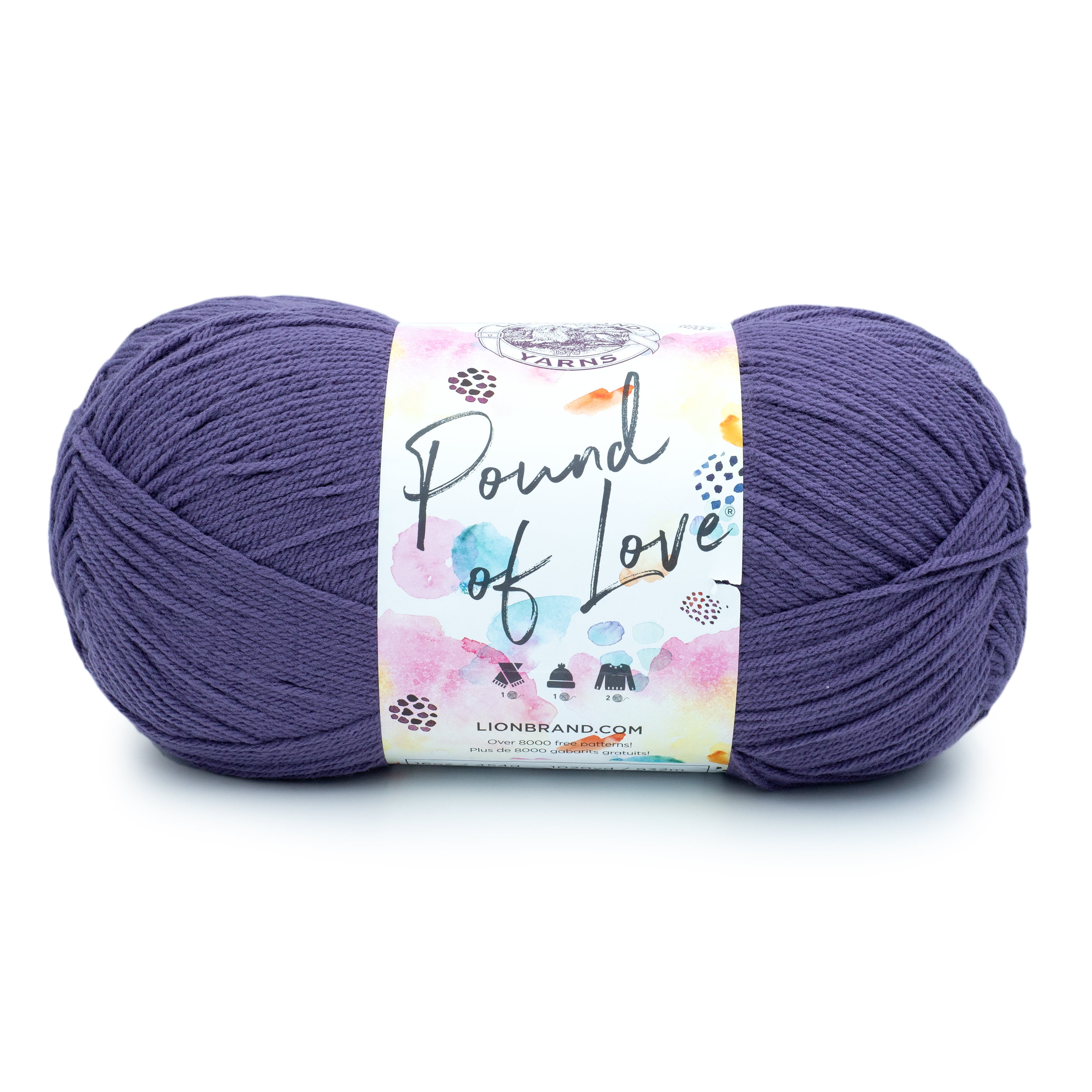 Lion Brand Acrylic Pound Of Love Baby Yarn-lavender Yarnlavender 