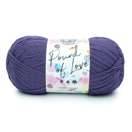 UPC: 0842093130116 | Lion Brand Yarn Pound of Love Thistle 1 Pound Medium Premium Acrylic Purple Yarn 1 Pack