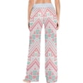 thumbnail image 4 of Women's Tribal Ethnic Zig Zag Pajama Pants, Casual Pajama Bottoms Lounge Pants Wide Leg, 4 of 7