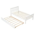 thumbnail image 6 of Harper & Bright Designs Twin Size Daybed with Trundle, Wooden Platform Bed with Headboard and Footboard for Bedroom, White, 6 of 6
