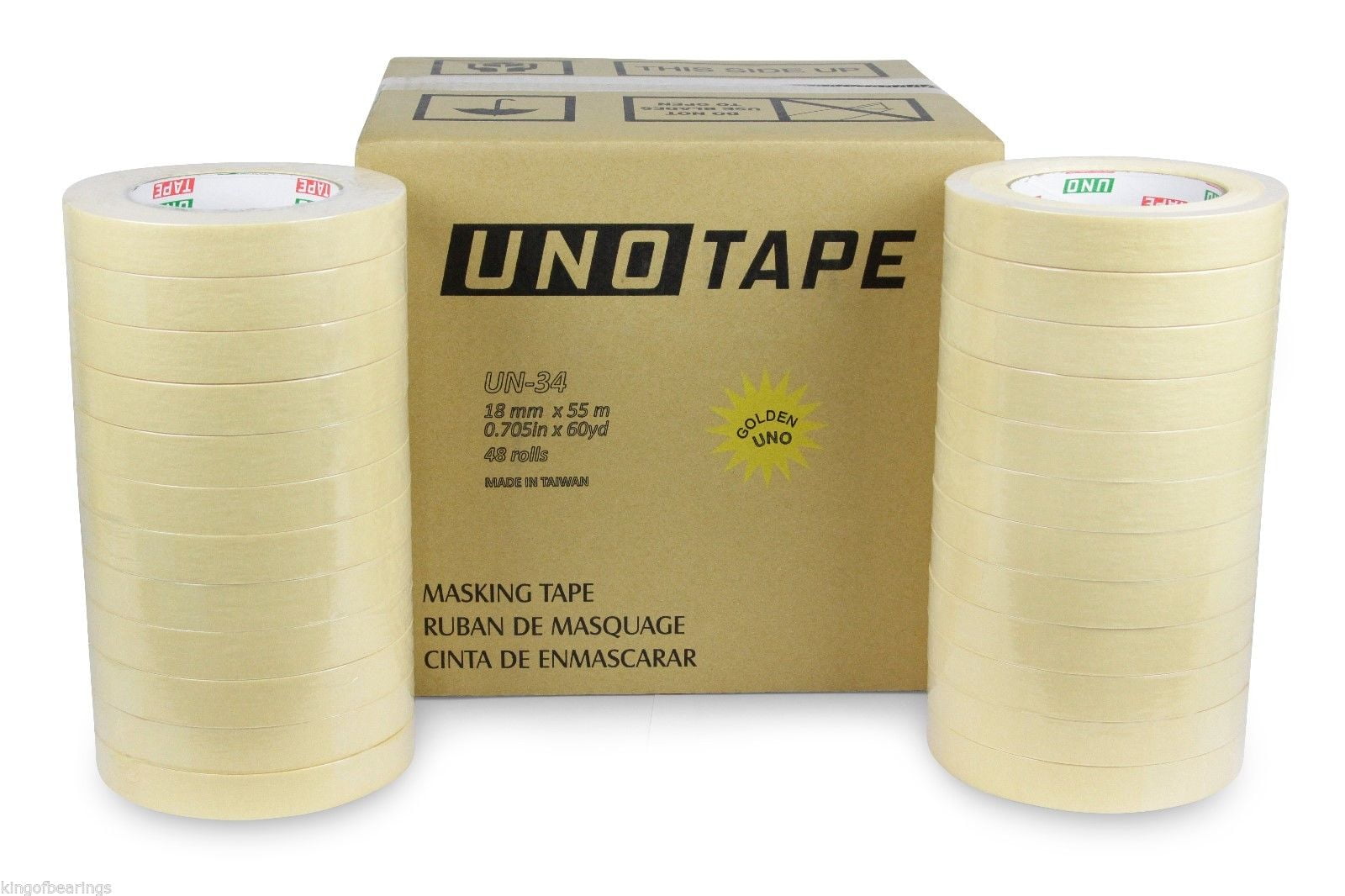 Automotive Masking Tape High Temp 3/4" 60y 1 BOX/48 Rolls Auto Body