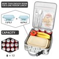 thumbnail image 4 of Bear Insulated Lunch Box Women Reusable Lunch Bag with Front Pocket Portable Lunch Bag Work Camping, 4 of 6