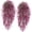 Rose Red, variant on MAMOWEAR Artificial Hanging Plants Faux Greenery Hanging Vines Outdoor Decorations UV Resistant Plastic Plants for Wall Wedding Party Décor(4PCS, Purple)