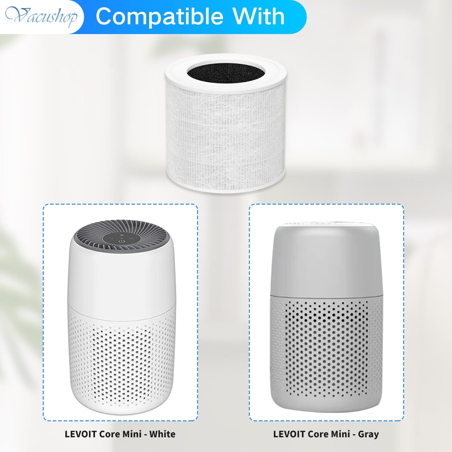 2 Pack Core Mini Replacement Filter Compatible with LEVOIT Air