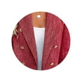 thumbnail image 5 of Stichou 2025 Fall Women's Tweed Plaid Blazer Jacket - Fully Lined Fashion Business Casual Lapel Elegant Coat with Pockets Red 2XL, 5 of 6