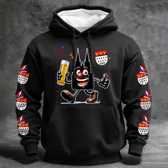CONZONE Men's Hoodies Long Sleeve Pullover Hoodie for Men Graphic Hooded Sweatshirts With Pocket