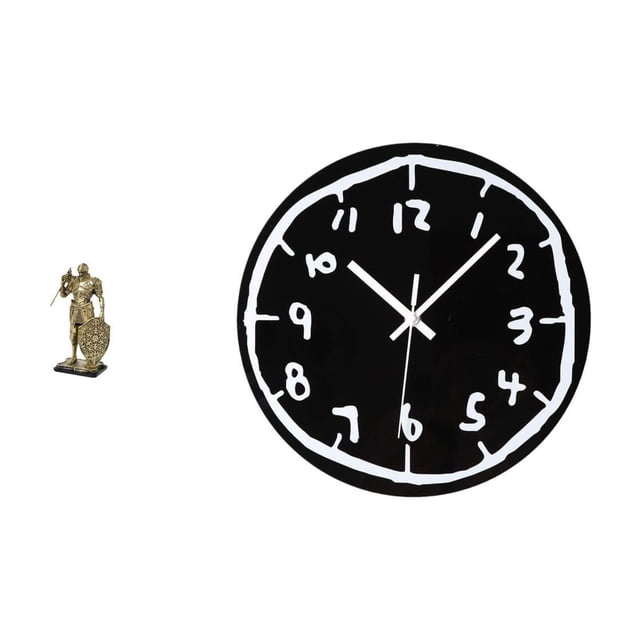 Figura de caballero para escritorio, estatua, escultura, reloj de pared artesanal, silencioso, sin , adorno decorativo coleccionable, resina